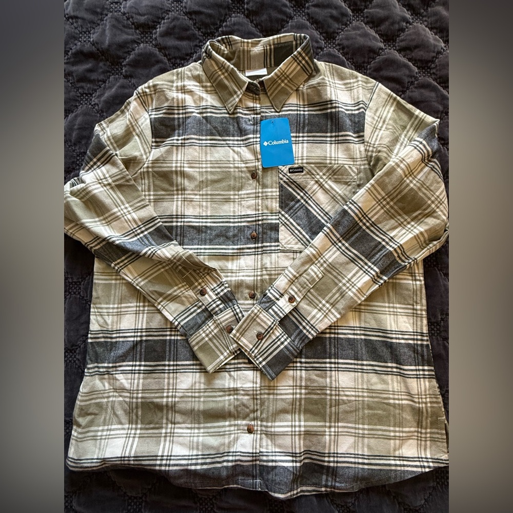 Columbia Plus Size Flannel-Outdoorsy Plaid Button Down Shirt